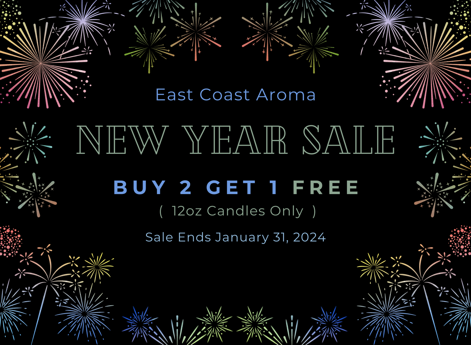 East Coast Aroma New Years Sale Banner